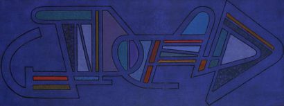Edgard PILLET (1912-1996) Nuit bleue, 1955 Huile sur toile. Signée et datée en bas...