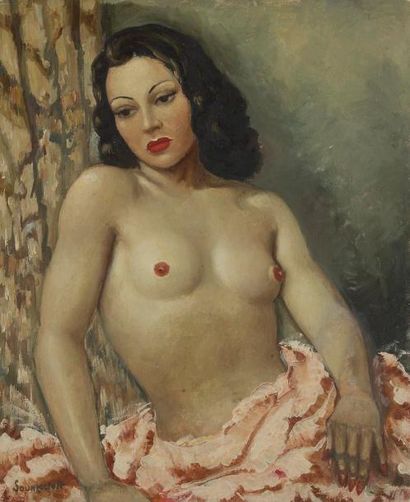 Anatoli Sergueïevitch SOUNGOUROFF (1911, Reval, Estonie - 1982, Clamart) Nu féminin...