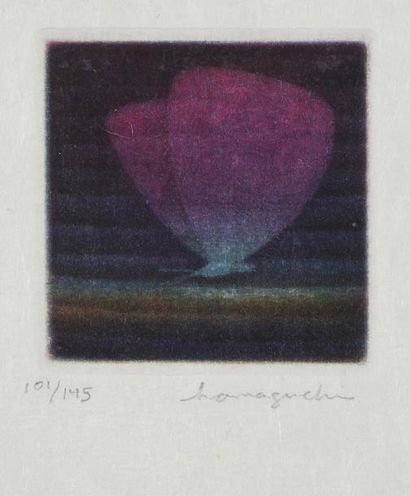JAPON - XXe siècle Yozo Hamaguchi (1909 - 2000) Papillon violet, 1982-89 Mezzotinte...