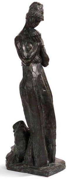 Emile-Antoine BOURDELLE (1861-1929) Modèle timide, réduction d'une sculpture créée...