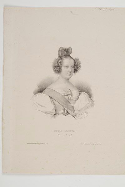 null Maria II de Portugal (1819-1853) Reine de Portugal, fille aînée de Pierre IV...