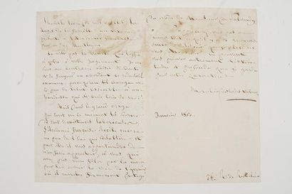  Marceline DESBORDES-VALMORE (1786-1859) poétesse.Lettre autographe signée «Marceline...