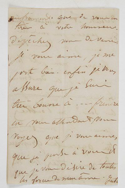 Juliette DROUET (1806-1883) .Lettre autographe signée «Juliette», 3 mars [1836] jeudi...