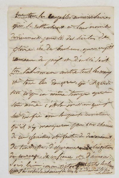 Juliette DROUET (1806-1883) .Lettre autographe signée «Juliette», Bruxelles 4 avril...