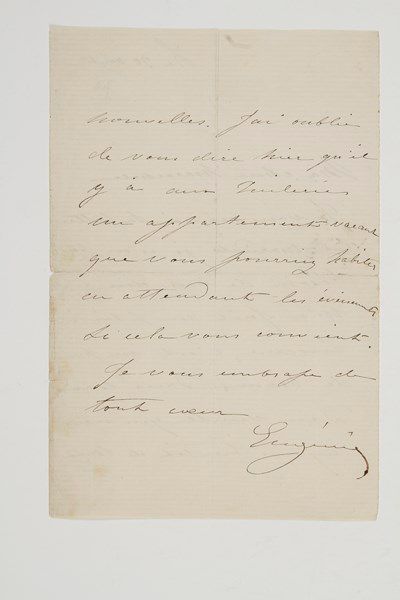 null EUGÉNIE (1826-1920) Impératrice.Lettre autographe signée «Eugénie», 30 août...
