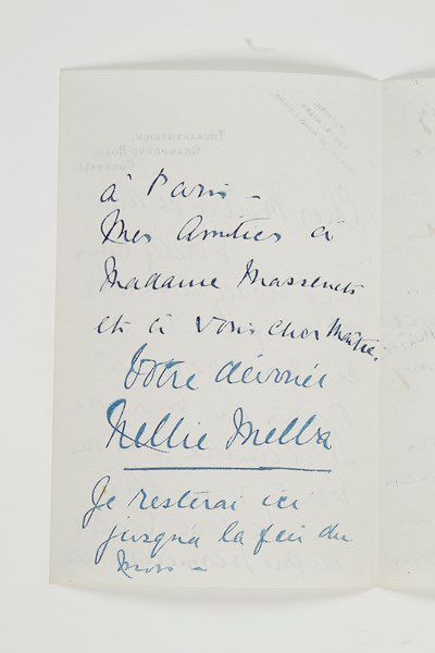 null Helen Mitchell, dite Nellie MELBA (1859-1931) soprano australienne.Lettre autographe...