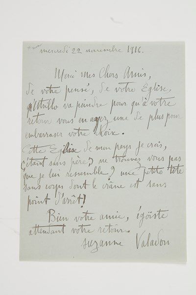 null Suzanne VALADON (1865-1938) peintre, mère de Maurice Utrillo.Lettre autographe...