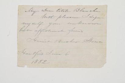  Harriet Beecher STOWE (1811-1896) romancière américaine et abolitionniste, auteur...