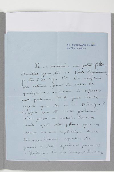  Sidonie-Gabrielle Colette, dite COLETTE (1873-1954) écrivain. Lettre autographe...