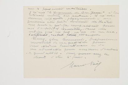  Marie Rouget, dite Marie NOËL (1883-1967) poétesse.2 lettres autographes signées...