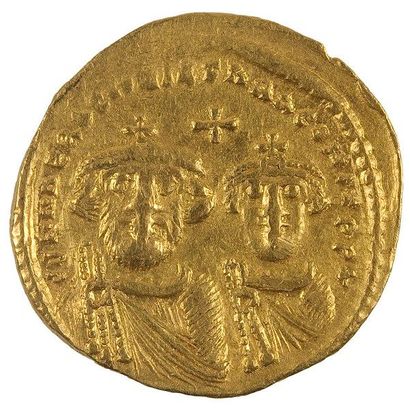 null HERACLIUS avec son fils Heraclius Constantin (613-630). Solidus, atelier de...