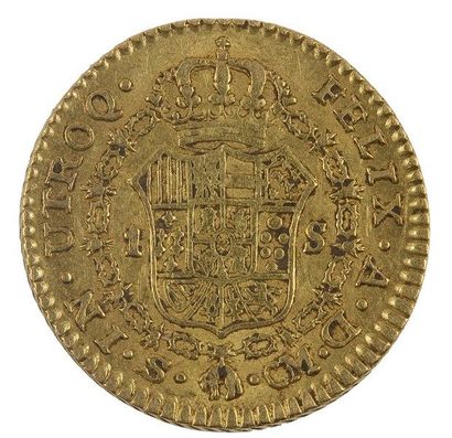 null CHARLES III (1759-1788). Escudo, 1787 Séville. Fr.289, KM.416.2a - TB