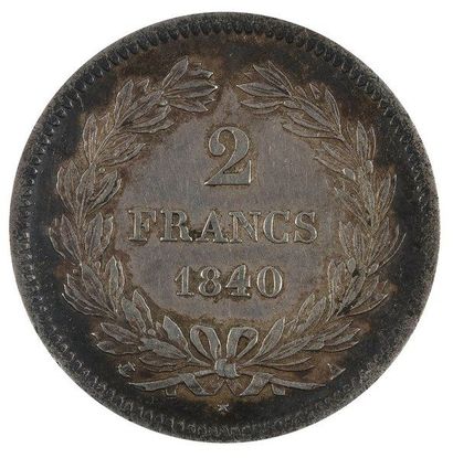 null MONARCHIE DE JUILLET (1830-1848). 2 francs Louis-Philippe I, 1840, Paris. -...