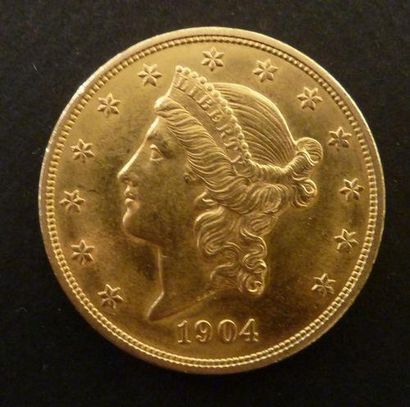 null 1 Pièce de 20 US $ en or type Liberty 1904