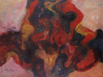 Vasco COSTA (1917-1986) Composition Huile sur toile. Signée en bas à gauche. Exposition:...