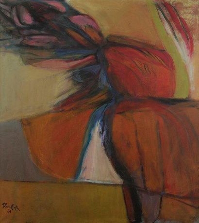 Vasco COSTA (1917-1986) Composition, 1964 Huile sur toile. Signée et datée en bas...
