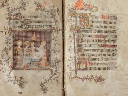 null [MANUSCRIT] Livre d'Heures à l'usage d'Arras. Arras ou Tournai, vers 1380-1400....