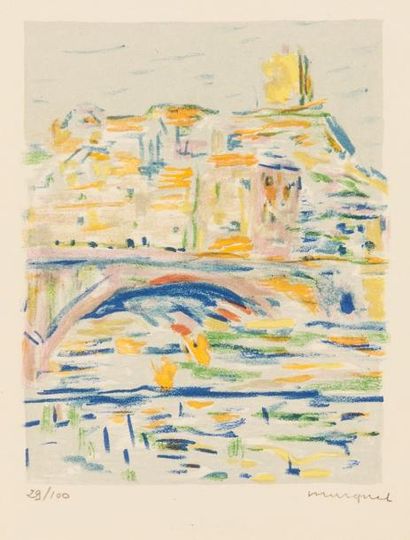 Albert Marquet (1875-1947) La Seine à Paris. Frontispice pour R.Houdelot, Toi qui...