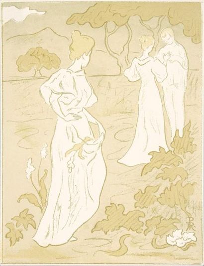 Paul-Elie RANSON (1861-1909) Tristesse, ou Jalousie. 1896. Lithographie. 181 x 232....