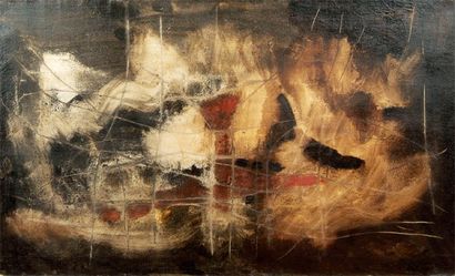 Jacques DUTHOO (1910-1960) Composition abstraite. Huile sur toile. Non signée. 90...