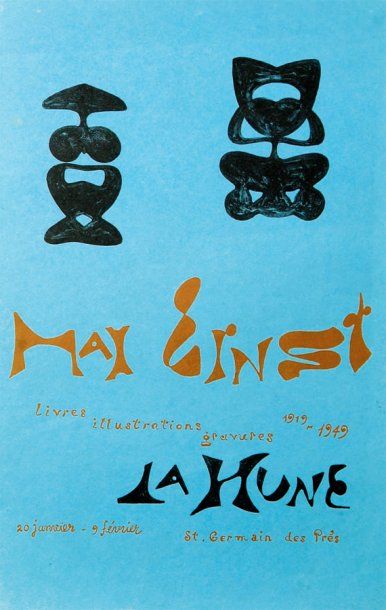 Max ERNST (1891-1976) Max Ernst. Livres Illustrations Gravures 1919-1949. Affiche...