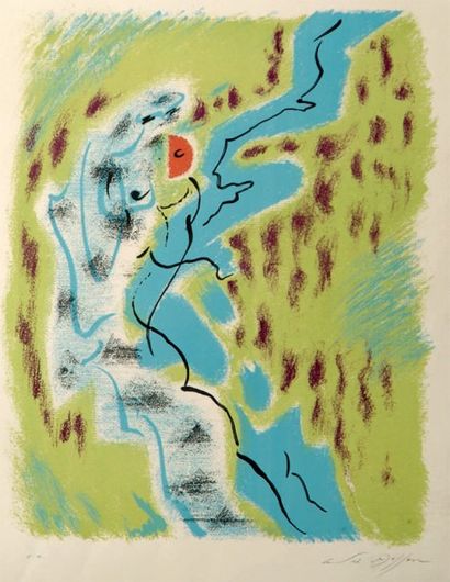 André MASSON (1896-1987) [Composition]. Vers 1960. Lithographie. 405 x 505. Impression...