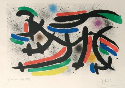 Joan MIRO (1893-1983) Planche pour Miró lithographe I. 1972. Lithographie. [620 x...