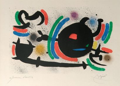 Joan MIRO (1893-1983) Autre planche pour Miró lithographe I. 1972. Lithographie....
