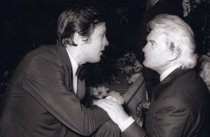 Francis APESTEGUY (né en 1952) Alain Delon et Jean Marais, Gala de l'Union des Artistes,1974...