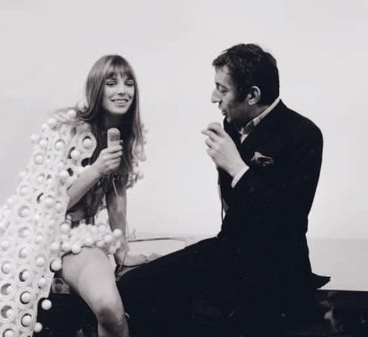 Francis APESTEGUY (né en 1952) Serge Gainsbourg et Jane Birkin, c. 1970 Tirage argentique...