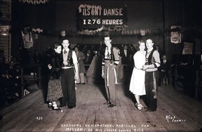Marathons de danse à Nice, c. 1930. Environ...