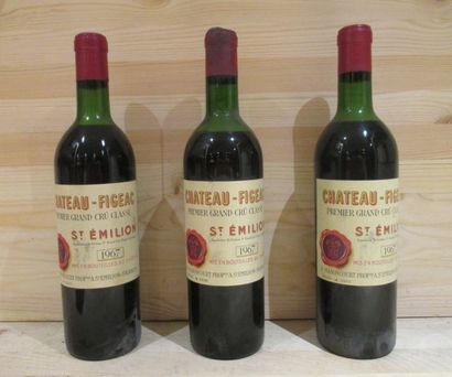 null 6 bouteilles CHÂTEAU FIGEAC, GCC1B St Emilion, 1967 (2 H.E - 3 M.E. - 1 M.E.-...