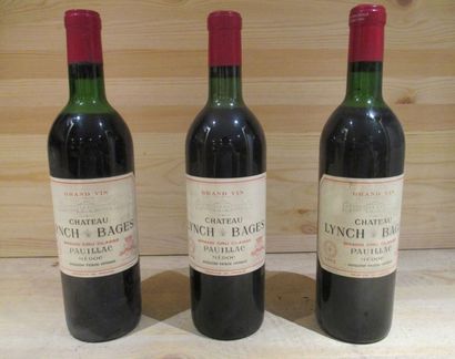 null 12 bouteilles CHÂTEAU LYNCH BAGES, GGC5 Pauillac, 1973 (T.L.B. ou mieux - e...