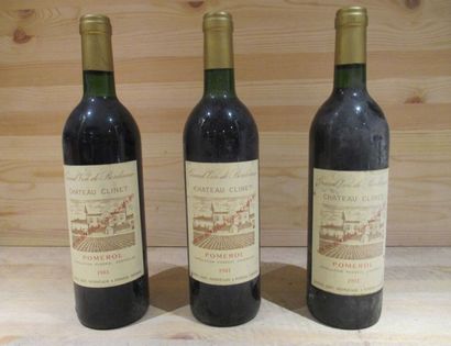 null 12 bouteilles CHÂTEAU CLINET, Pomerol, 1981 (10 B.G. ou mieux - 2 T.L.B - e...
