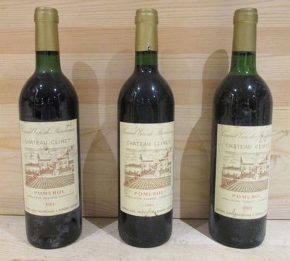 null 12 bouteilles CHÂTEAU CLINET, Pomerol, 1981 (6 T.L.B - 4 H.E. - 9 e.l.s. dont...