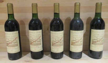 null 5 bouteilles CHÂTEAU CLINET, Pomerol, 1981 (2 T.L.B - 1 H.E. - 2 H.E - e.l.s...