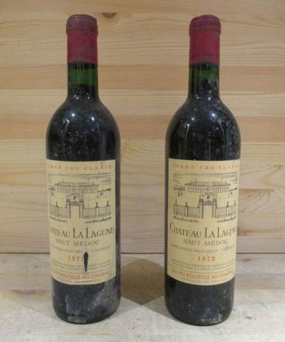 null 2 bouteilles CHÂTEAU LA LAGUNE, GCC3 Haut Médoc, 1973 (1 e.l.s - 1 e.l.a.).