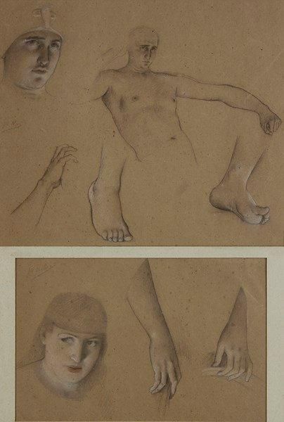 Jean-Antoine-Jules LECOMTE DU NOÜY (1842-1920) 
Études d'orientaux
2 dessins au crayon...