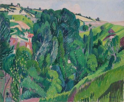 Louis NEILLOT (1898-1973) 
Vallon, 1924
Huile sur toile.
Signée et datée en bas à...