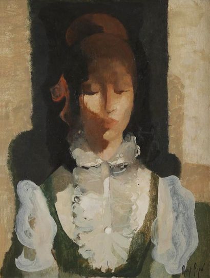 Manolo RUIZ-PIPO (1929-1998) 
Portrait de femme, 1966
Huile sur toile.
Signée en...