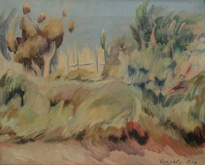 LEOPOLD-LEVY (1882-1966) 
Paysage à la barrière
Huile sur toile.
Signée en bas à...