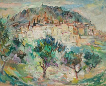 David GARFINKIEL (1902-1970) 
Paysage de Provence
Huile sur toile.
Signée en bas...