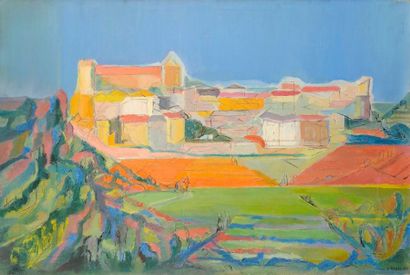 Christian d'Espic (1901-1978) 
Le Castellet, 1955
Huile sur toile.
Signée et datée...