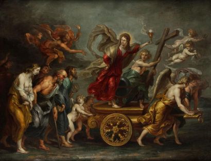 Ecole Flamande du XVIIe siècle, atelier de Pierre Paul Rubens Le triomphe de la Foi...