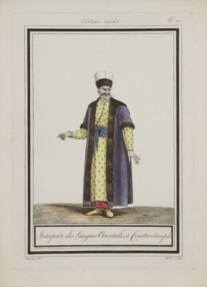 null Sept gravures à sujet ottoman, XIXe siècle.
Six tirées d'une série «Costume...