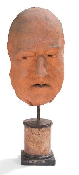 PHILIPPE BESNARD (1885-1971) 
Masque d'homme, circa 1915
Sculpture.
Épreuve en terre...