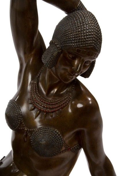 Demeter H. CHIPARUS (1886-1947) 
Beach dancer, grand modèle
Bronze à patine médaille...