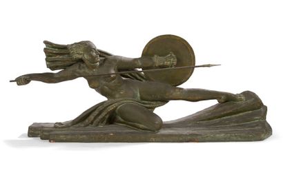 Marcel André BOURAINE (1886-1948) 
Xena, Princesse guerrière, le modèle vers 1925
Sculpture.
Épreuve...