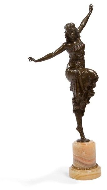Paul PHILIPPE (1870-1930) 
Russian dancer, grand modèle
Bronze à patine brun nuancé.
Les...