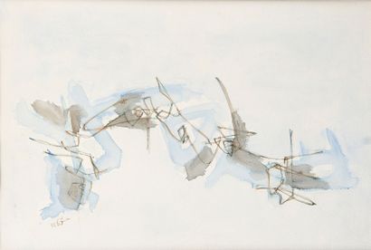 Léon ZACK [franco-russe] (1892-1980) 
Composition, 1956
Aquarelle.
Datée et trace...